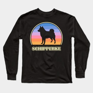 Schipperke Vintage Sunset Dog Long Sleeve T-Shirt